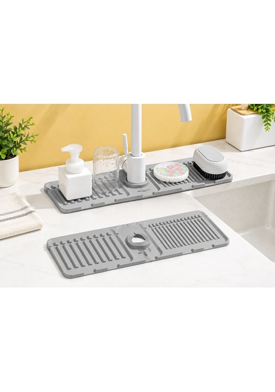 Mutfak Banyo Lavabo Kenarı Silikon Mat Gri 1464577