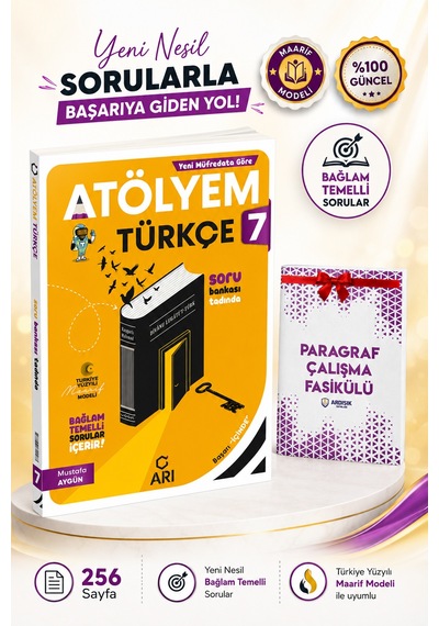 Arı Yayınları 7. Sınıf Türkçe Atölyem Maarif Model