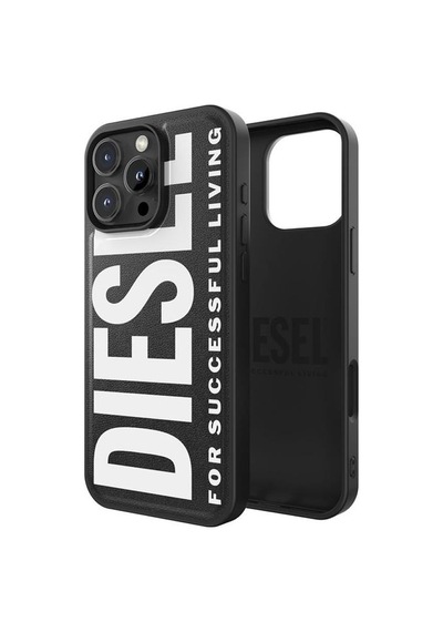 Diesel Apple iPhone 16 Pro Max Uyumlu Magsafe Destekli Core Kalıplı Kılıf - Siyah/beyaz