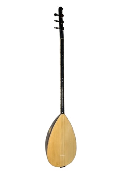 Piarro Profesyonel Uzun Sap El Oyması Dut Ağacı Bağlama 43 Tekne Mat Cila