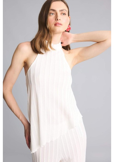 DeFacto Asimetrik Yarım Balıkçı Yaka Bürümcük Bluz F6168AX25SMER105