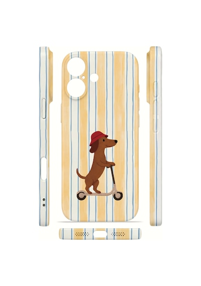 Apple iPhone Uyumlu 17 Vorian İnce Kamera Korumalı Mika Kılıf Dachshund Riviera Dachshund Riviera Mika
