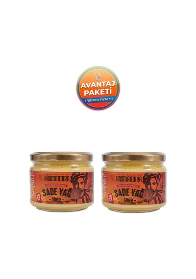Hasmandıra %100 Doğal İnek Sütünden Sade Yağ Ghee 300 G X 2 Adet Cam Kavanoz