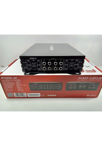 For-x Amfi 8 Kanal For-x Xad-120.8 Ses Ve Bass Anfisi - 8 Kanal For-x Anfi