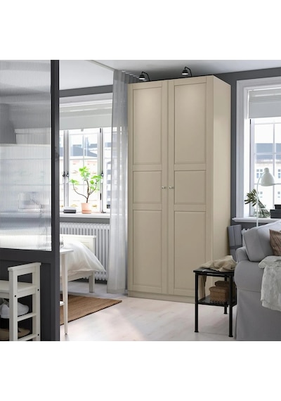 Ikea Gri Modern Kapaklı Gardırop 100x60x236 Cm