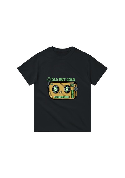 Paybuy Erkek Nostalji Grafik Baskılı Retro Elektronik Tasarım Tişört Rah Siyah