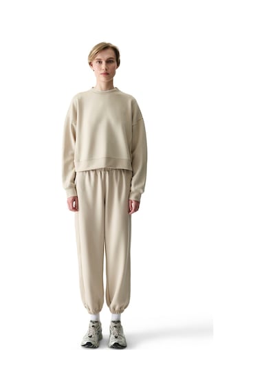 Penti Bej İpeksi Dokunuş Silky Touch Kontrast Detaylı Bisiklet Yaka Sweatshirt
