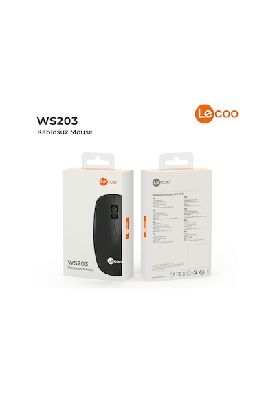 Lecoo WS203 Kablosuz 2400 DPI 4 Tuşlu Optik Mouse
