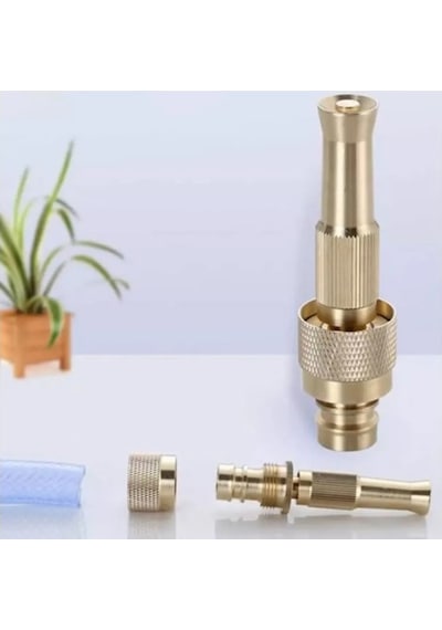 Bahçe Sulama İçin Basınç Ayarlı Metalik Sarı Hortum Başlığı