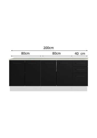 Sofia Mutfak 4 Kapaklı-3 Çekmeceli Alt Modül -200 Cm - Çok Amaçlı Dolap-beyaz Laminat Tezgah Dahil Beyaz Sofia Mutfak 4 Kapaklı-3 Çekmeceli Alt Modül -200 Cm - Çok Amaçlı Dolap-beyaz Laminat Tezgah Dahil Beyaz