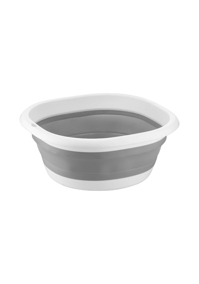 Akordiyonlu Katlanabilir Badya Leğen 5 Litre - Katlanabilir Yer Kaplamayan Badya Ve Leğen 699 Gri