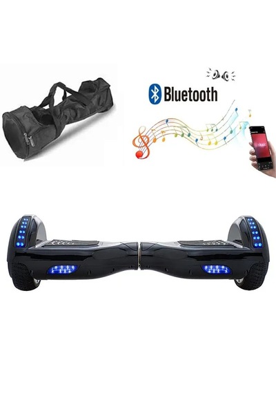 Citymate Hoverboard Elektrikli Kaykay Bluetooth Çanta Led 6.5 Siyah