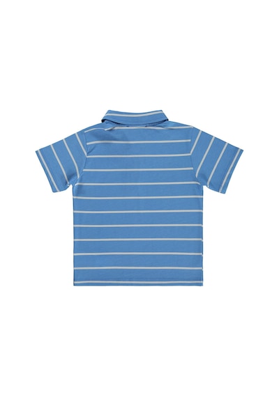 Civil Boys Çizgli Polo Yaka 2-5 Yaş Tişört - Mavi Koyu Mavi