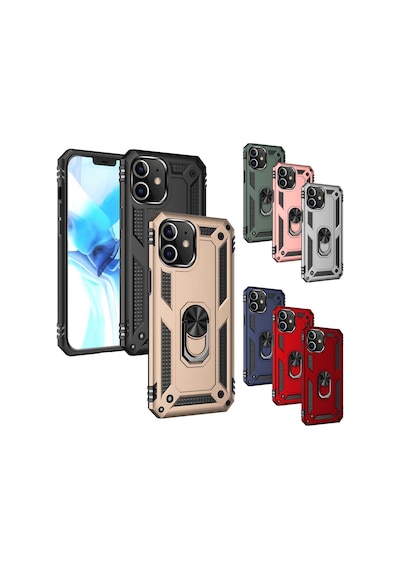 Apple Uyumlu iPhone 12 Mini Kilif Panzer Ring Tam Koruma Arka Kapak 463365382