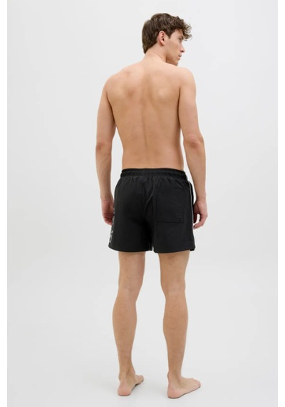 Jack & Jones Jpstmauı Jjswım Splıce Logo Akm Sn Erkek Siyah Şort Siyah