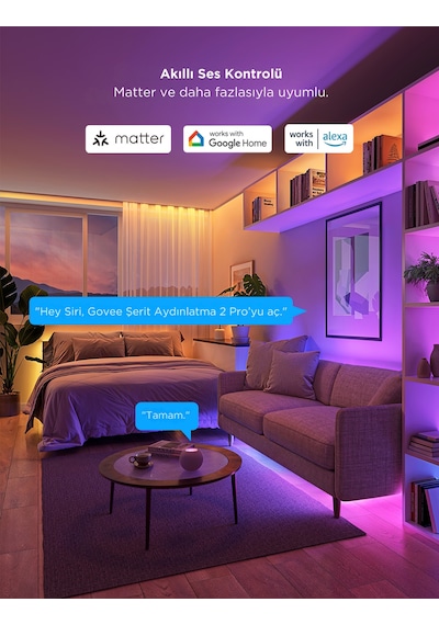 Govee Rgbwwıc Led Şerit 2 Pro Uzatma Kiti 1 Metre - Adaptör Dahil Değildir - A61f10h1 RGB