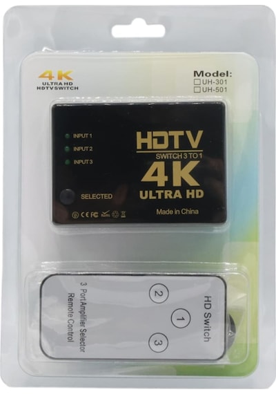 Fully G-538n 4k Ultra Hd Destekli 3 Port Uzaktan Kumandalı Hdmı Switch Çoğaltıcı