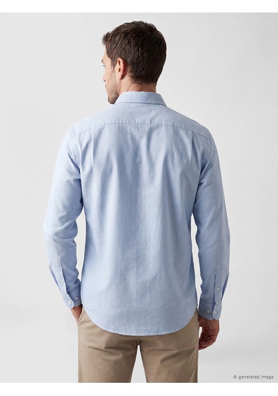 Lcwaıkıkı Classic Mavi Regular Fit Oxford Erkek Gömlek
