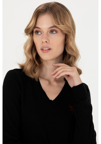 U.s. Polo Assn. Kadın Siyah Kazak /triko 50276570-vr046 Siyah