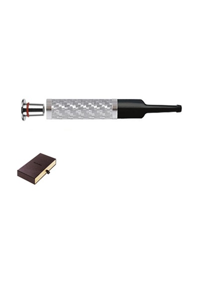 Denicotea 25007 Karbon Filtreli 6-9mm Lüks Slim Sig.Ağızlığı Karbon Silver