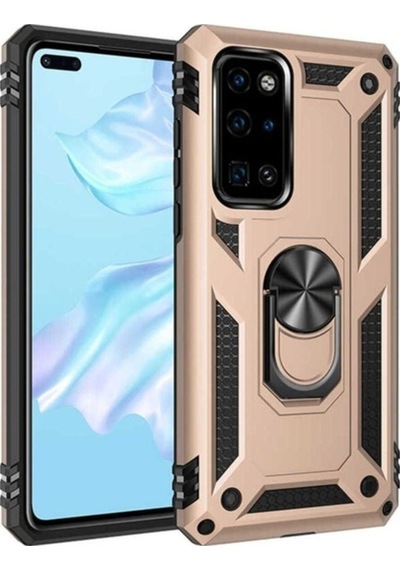 Huawei P40 Kılıf Zore Vega Kapak Gold