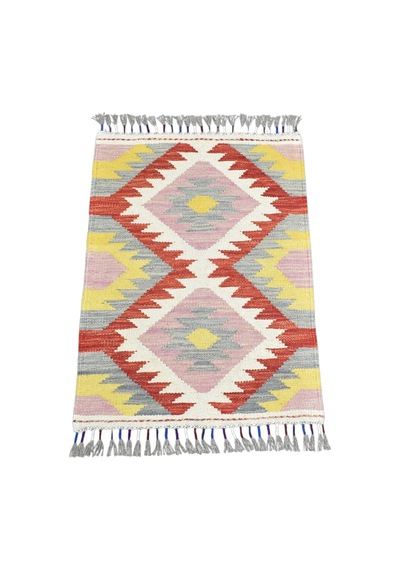 Zehra Abla Halı Yeni El Dokuma Enfes Cerit Yörükleri Meşhed İran Yün Kilim 7275 Çok Renkli