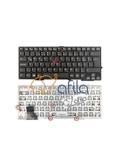 Sony Vaio S13 Sve-13 Sve13 Svs13 Svs1311 Svs131 Svs13118 Svs1312 Klavye Siyah Tr