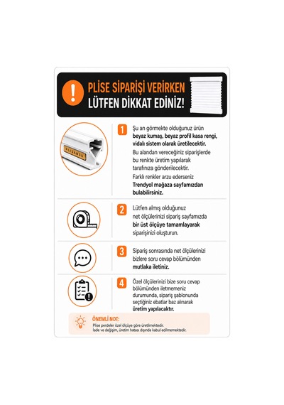 Tül Serisi Plise Perde Beyaz Kumaş + Beyaz Profil Kasa Cam Balkon Perdesi