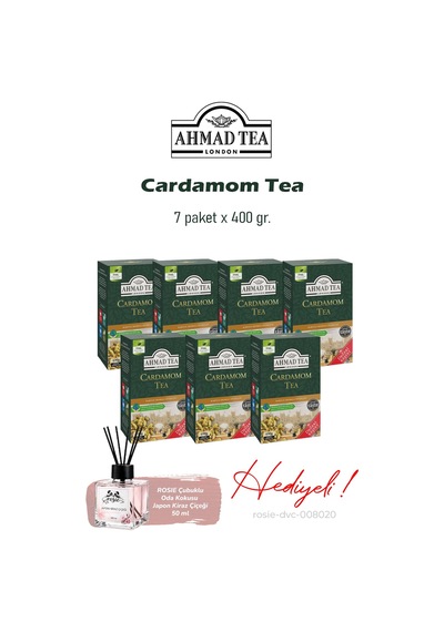 Ahmad Tea 7 Paket Cardamom Dökme Çay 400 Gr. Ve Rosıe Koku