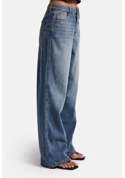 Kadın T.kot Rengi 4w6-31 Low Rise Straight Fit Denim Jean