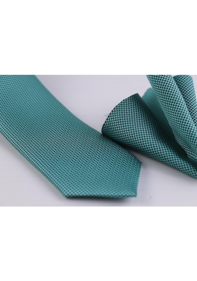 Demfashion Özel Desenli Kravat Mendil Seti - Yeşil (538523422) Yeşil