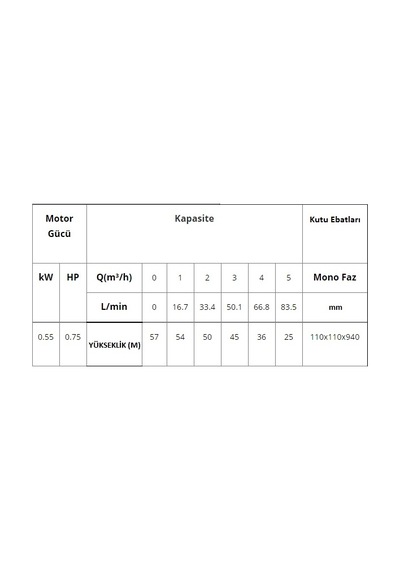 Dayuan 0.75 Hp-220v-motorlu Kademeli 4" Derinkuyu Dalgıç Pompa+pano