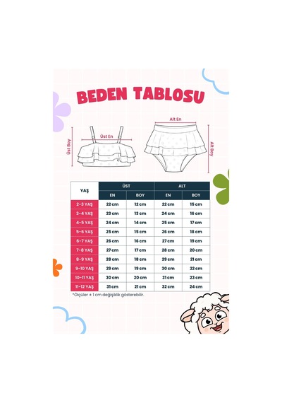 Zuzunga Puantiye Desenli Fırfırlı Siyah Renk Kız Çocuk Etekli Bikini Takımı Siyah1