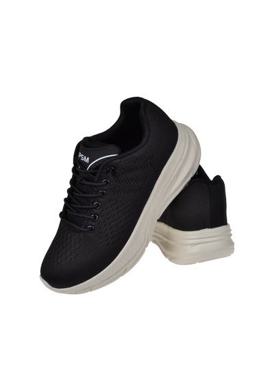 Pasomia Pullman Triko Kadın Spor Ayakkabı Sneaker Dum-518 Siyah Beyaz