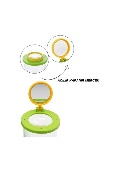 Temel Periskop Mercekli Böcek İnceleme Seti, Çift Mercekli Çocuklar İçin Böcek Gözlem Kabı
