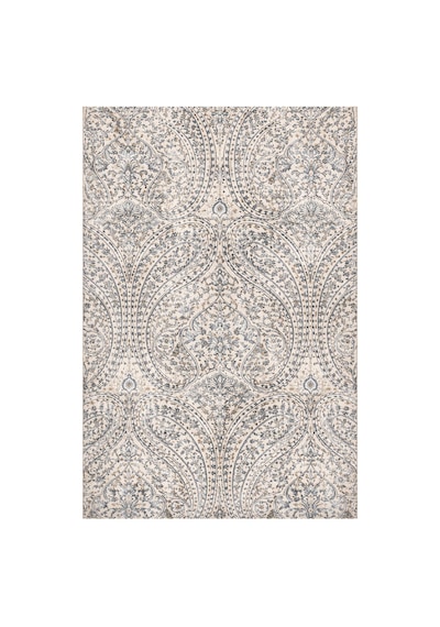 Kartela Halı Paisley Halı Kaymaz Taban Makinede Yıkanabilir Halı Gri - 100 X 150 Cm