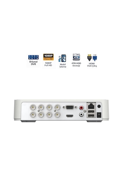 Ds-7108hghı-m1 8 Kanal Dvr H.265 Pro+ Güvenlik Kayıt Cihazı