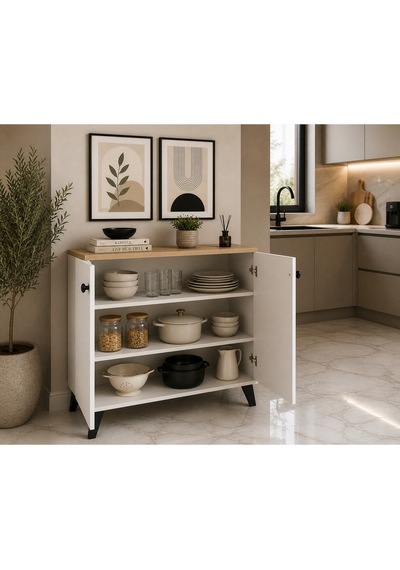 Bucak Model 2 Kapaklı Çok Amaçlı Dolap Ayakkabılık Kitaplık Banyo Dolabı Mutfak Dolabı Çok Renkli