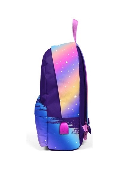 Coral High Renkli Unicorn Desenli Sırt Çantası - Okul ve Günlük USB+AUX Soketli 23430