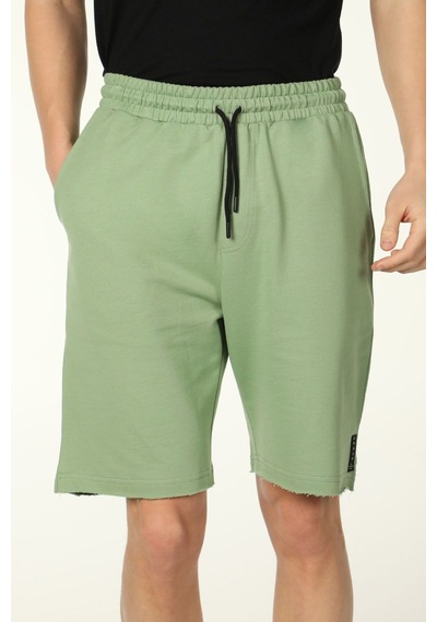 Defys Erkek Paça Ve Etiket Detaylı Cepli Regular Fit Şort Haki - 527885669 Haki