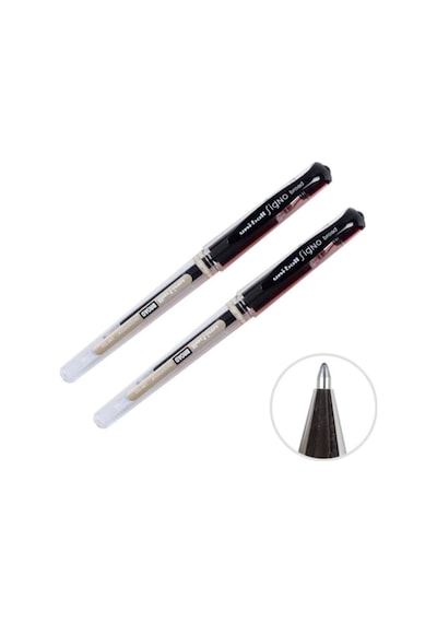 Siyah İmza Kalemi Um-153 Signo Broad Roller Kalem 1.0 Mm 2 Adet