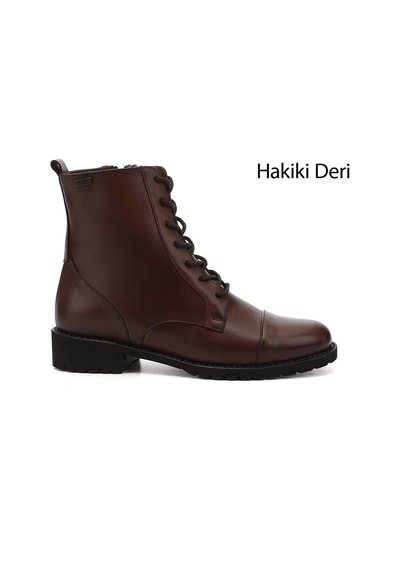 Gönderi(R) Gönderi R Kadın Kahve Antik Fermuarlı Kauçuk Taban Hakiki Deri Postal Bot Dkzb61346498 Kahve