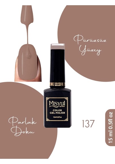 Uv Led Kalıcı Oje Nail Art, 15 Ml, 137 Rengi