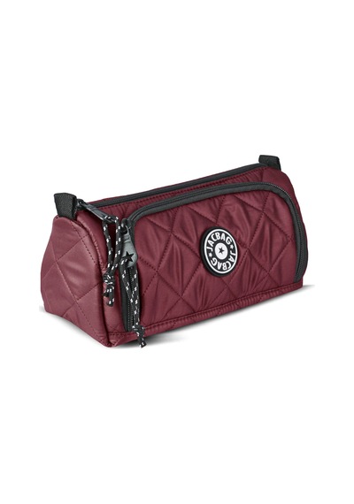 Jacbag Prime Xl Soft-çift Bölmeli Kapitone Kalemkutu Prime Xl Soft-bordo renkli