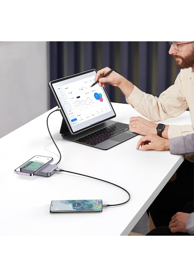 Ugreen 22.5w 10000mah Standlı Usb Type-c Kablosuz Şarj Apple Uyumlu iPhone Magsafe Powerbank