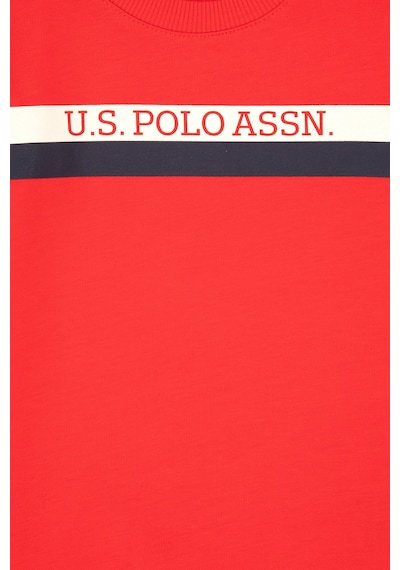 U.S. Polo Assn. Erkek Çocuk Kırmızı Basic Bisiklet Yaka Sweatshirt 50313994-VR030