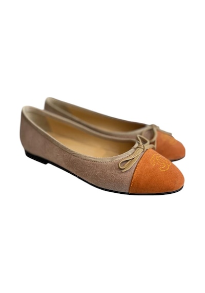 Tufan Shoes Pudra Hakiki Süet Deri Oranj Burun Babet Pudra