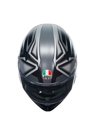 Agv K3 Compound Matt Black Grey Kapalı Kask Gri