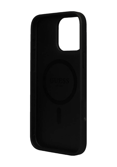 Apple iPhone 16 Pro Max Uyumlu Kılıf Magsafe Şarj Özellikli Guess  Lisanslı Small 4g Classic Siyah