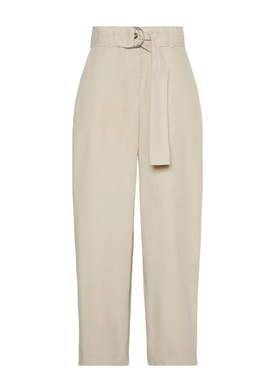 Calvin Klein Cotton Seamed Pant Kadın Krem Kumaş Pantolon-12774 Krem